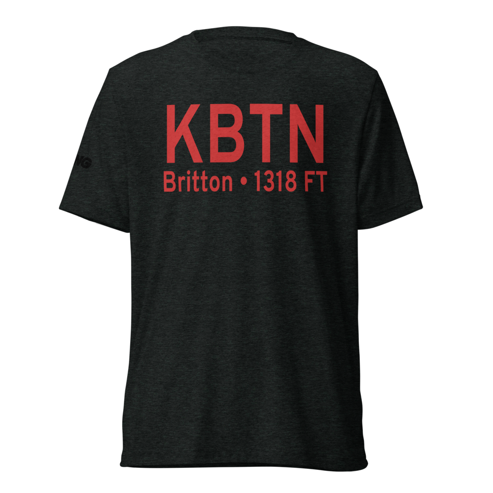 Britton Municipal Airport (KBTN) ICAO Tri-blend T-Shirt 