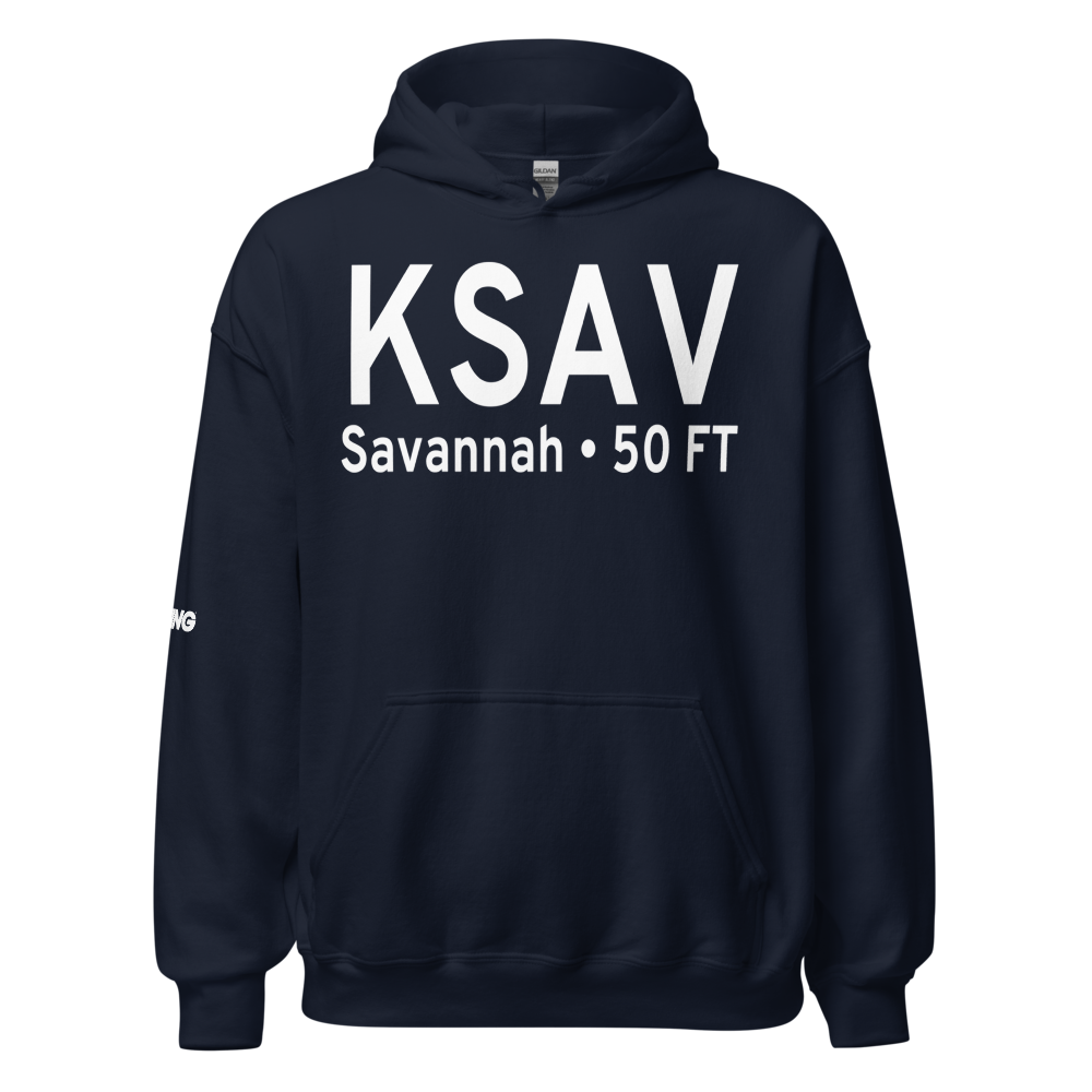 Savannah Hilton Head International Airport (KSAV) ICAO Hoodie Sweatshirt 