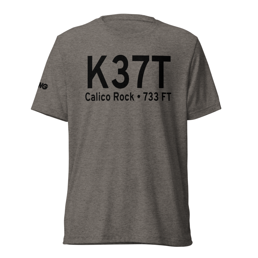 Calico Rock Izard County Airport (K37T) ICAO Tri-blend T-Shirt 