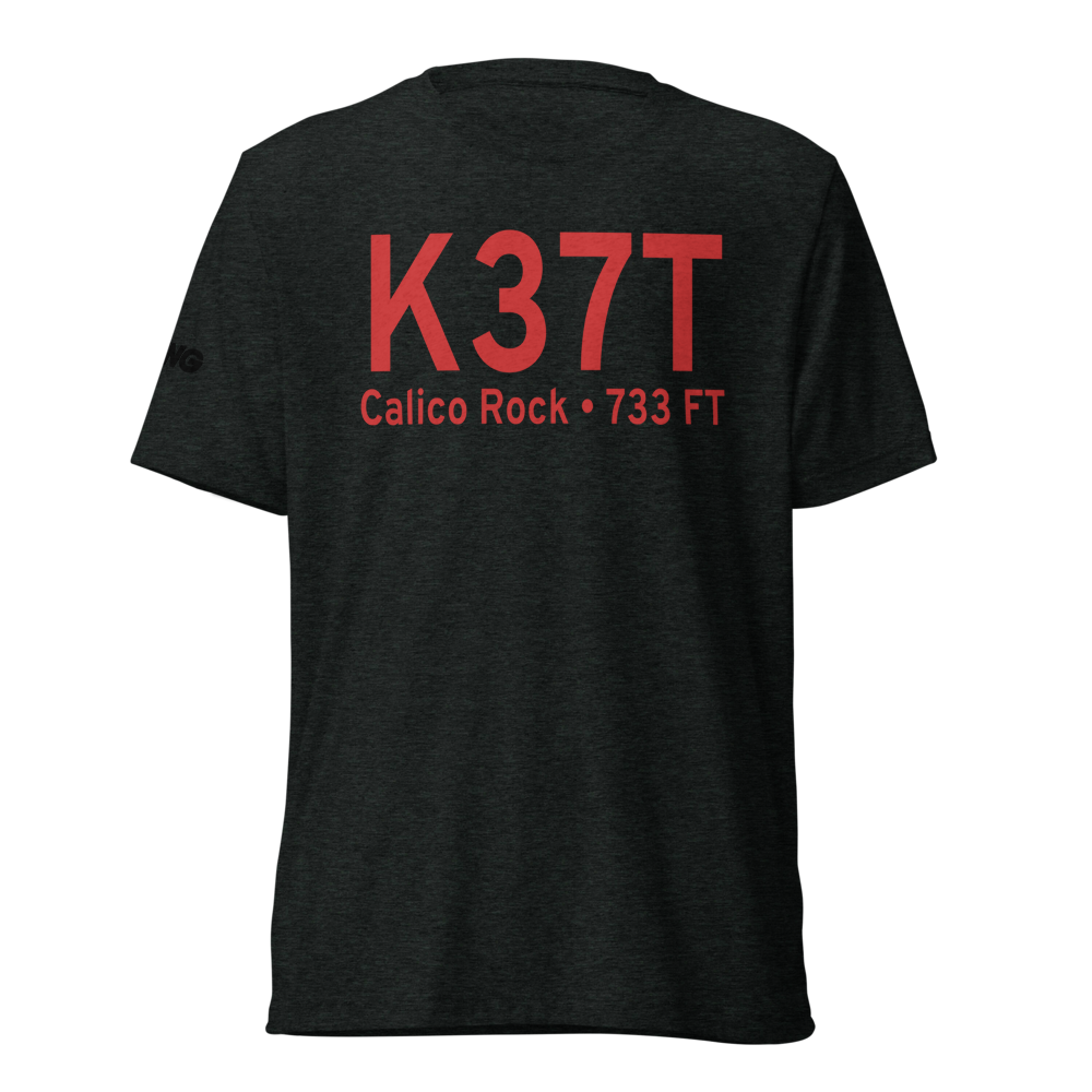 Calico Rock Izard County Airport (K37T) ICAO Tri-blend T-Shirt 
