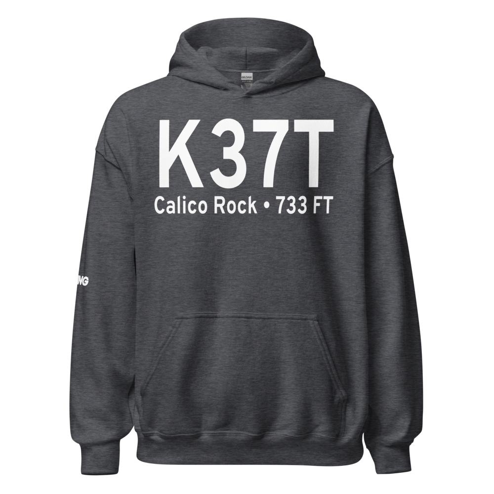 Calico Rock Izard County Airport (K37T) ICAO Hoodie Sweatshirt 