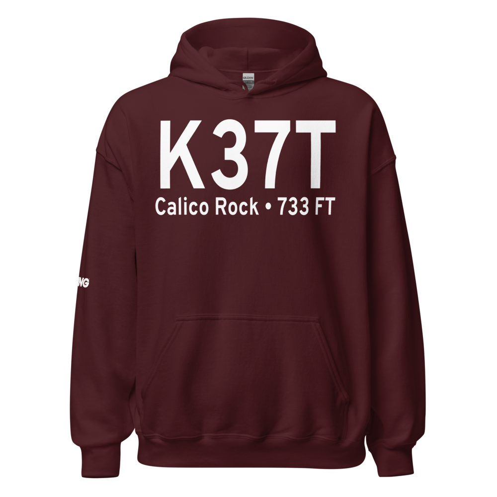 Calico Rock Izard County Airport (K37T) ICAO Hoodie Sweatshirt 