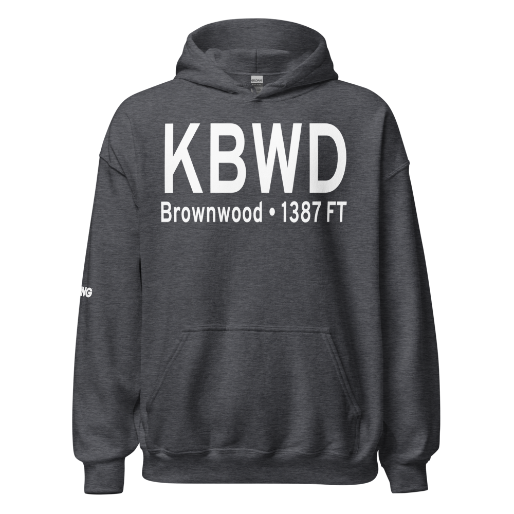 Brownwood Regional Airport (KBWD) ICAO Hoodie Sweatshirt 