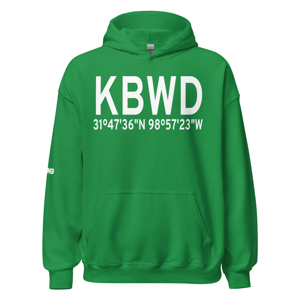 Brownwood Regional Airport (KBWD) ICAO Hoodie Sweatshirt 