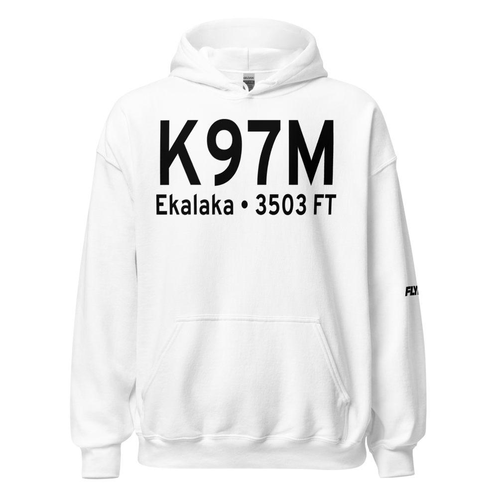 Ekalaka Airport (K97M) ICAO Hoodie Sweatshirt 