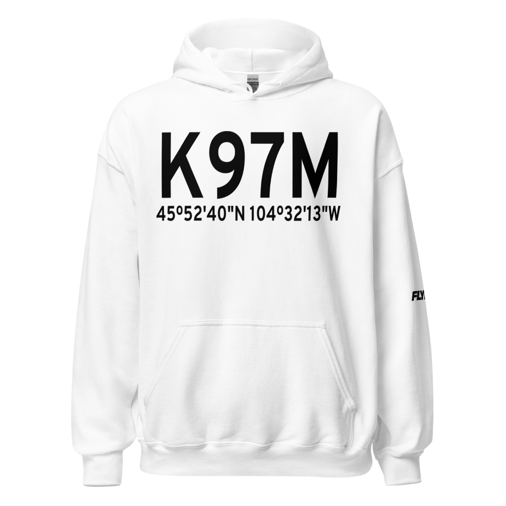 Ekalaka Airport (K97M) ICAO Hoodie Sweatshirt 