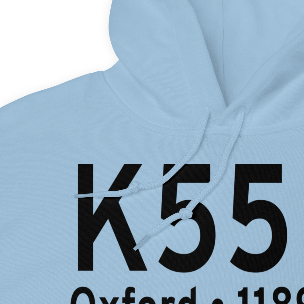 Oxford Municipal Airport (K55K) ICAO Hoodie Sweatshirt 