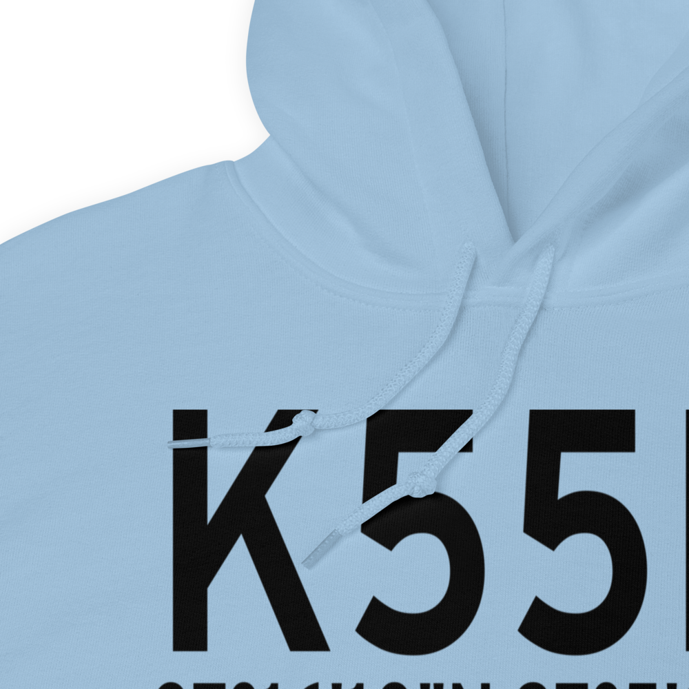 Oxford Municipal Airport (K55K) ICAO Hoodie Sweatshirt 
