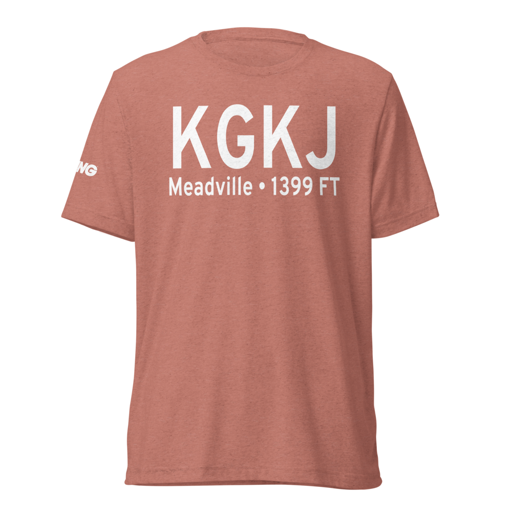 Port Meadville Airport (KGKJ) ICAO Tri-blend T-Shirt 