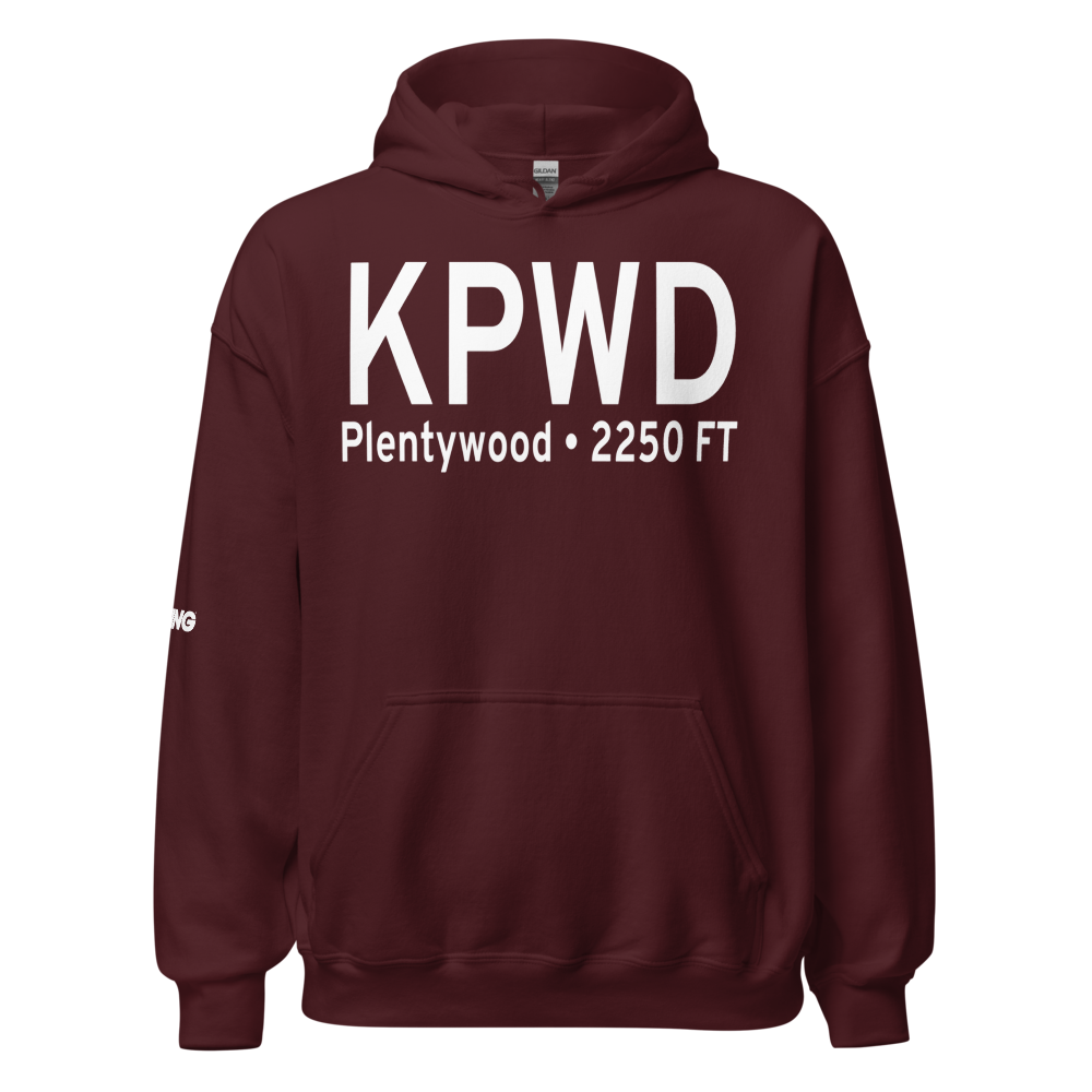 Sher-Wood Airport (KPWD) ICAO Hoodie Sweatshirt 