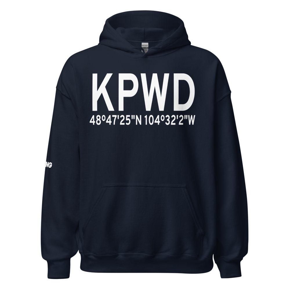 Sher-Wood Airport (KPWD) ICAO Hoodie Sweatshirt 