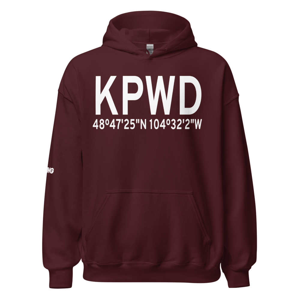 Sher-Wood Airport (KPWD) ICAO Hoodie Sweatshirt 