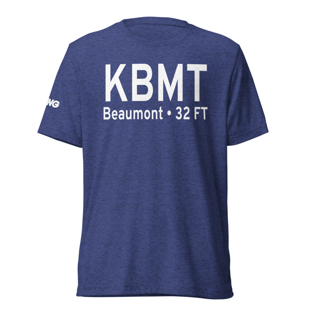 Beaumont Municipal Airport (KBMT) ICAO Tri-blend T-Shirt 