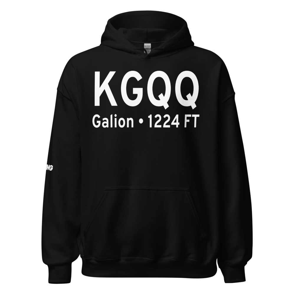 Galion Municipal Airport (KGQQ) ICAO Hoodie Sweatshirt 