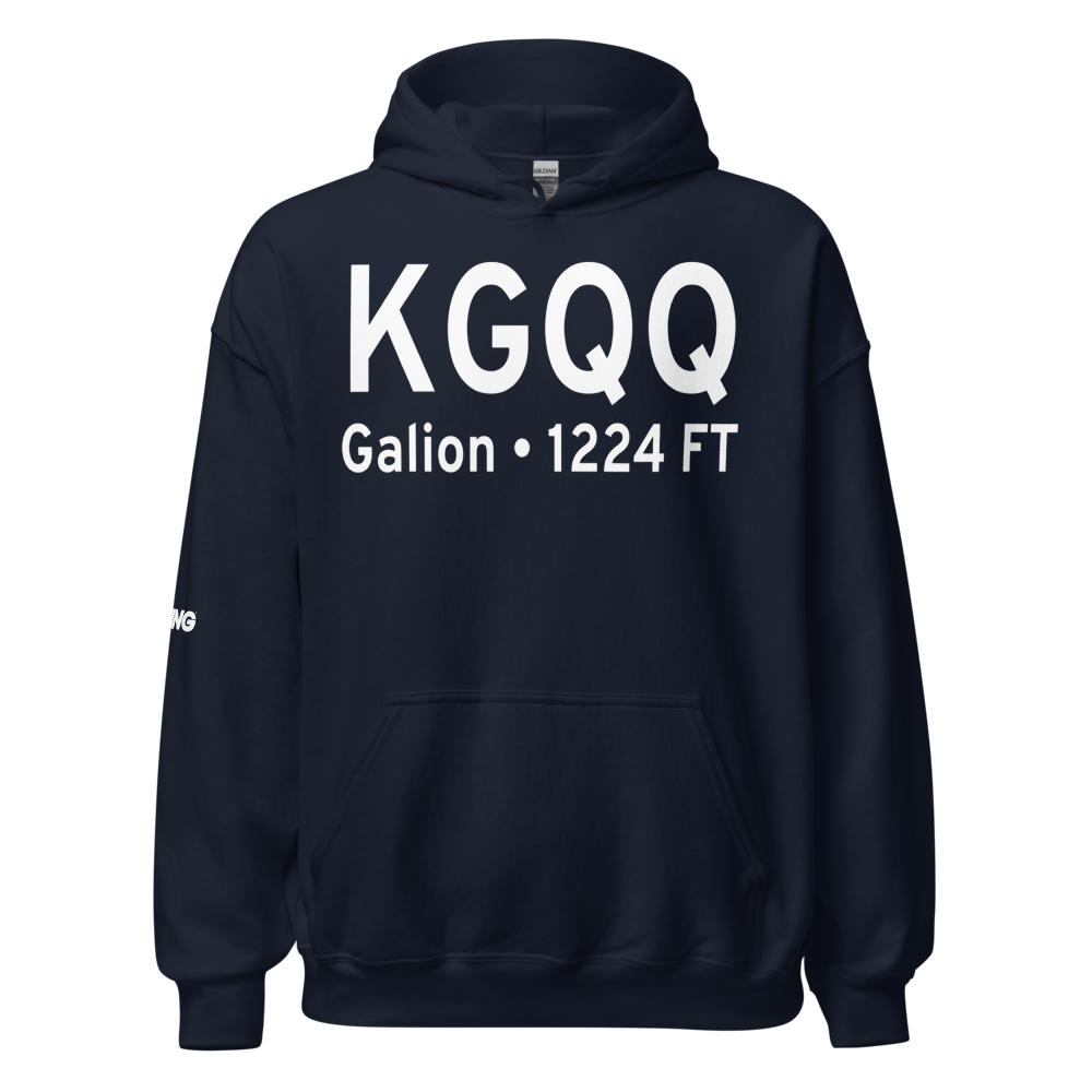 Galion Municipal Airport (KGQQ) ICAO Hoodie Sweatshirt 