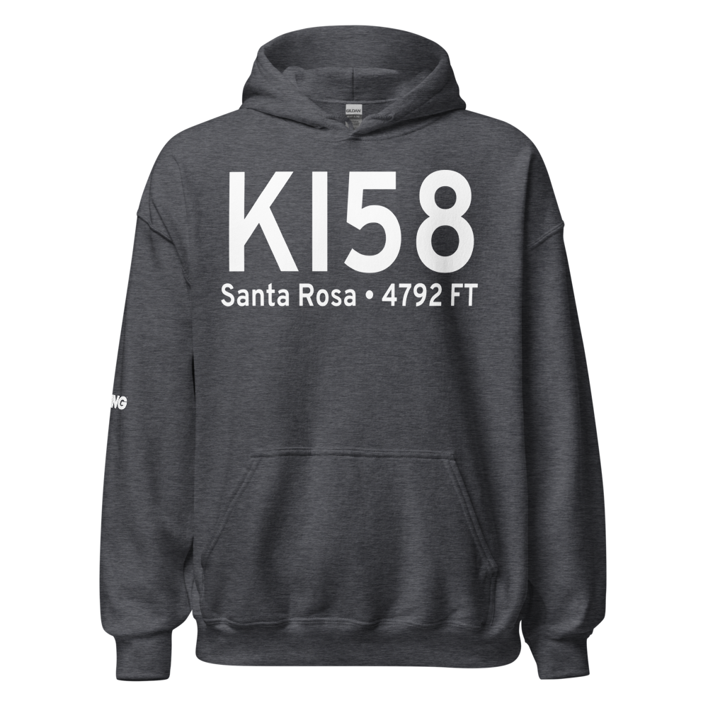 Santa Rosa Route 66 Airport (KI58) ICAO Hoodie Sweatshirt 