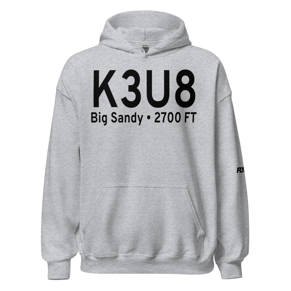 Big Sandy Airport (K3U8) ICAO Hoodie Sweatshirt 