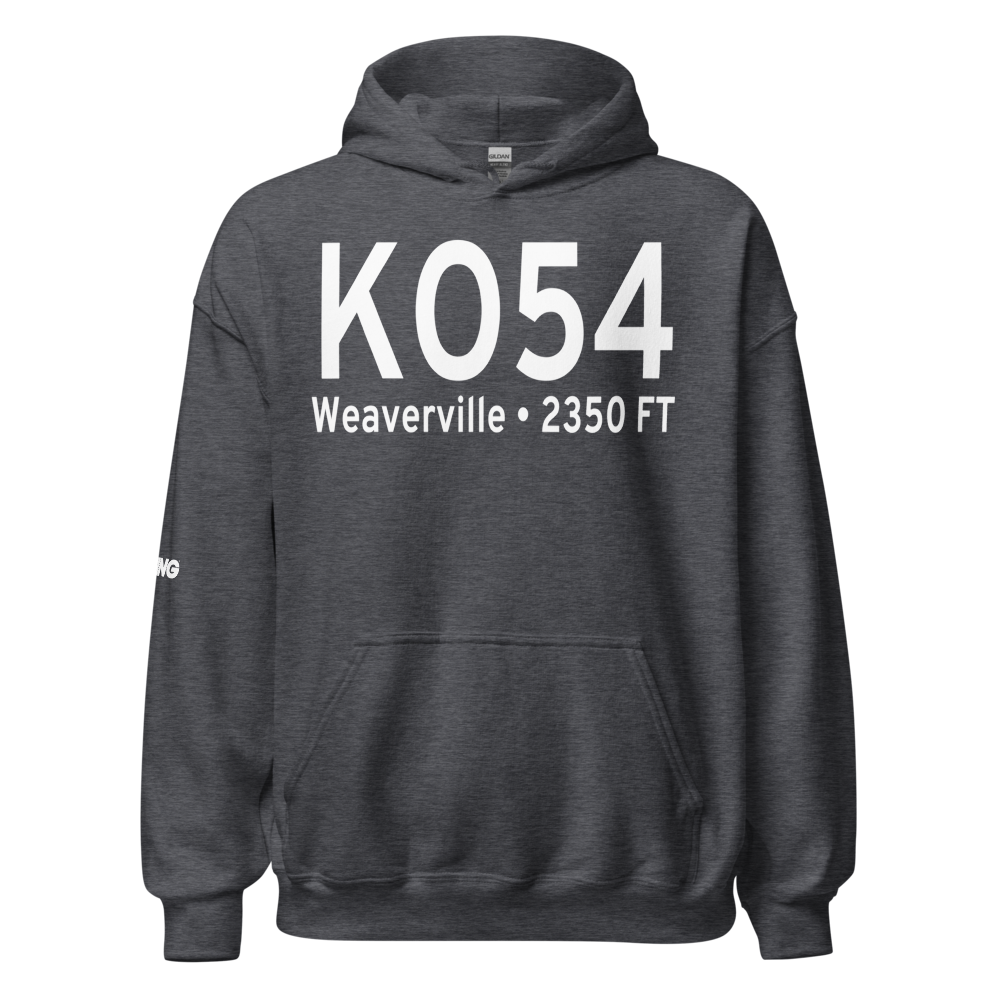 Lonnie Pool Field Weaverville Airport (KO54) ICAO Hoodie Sweatshirt 