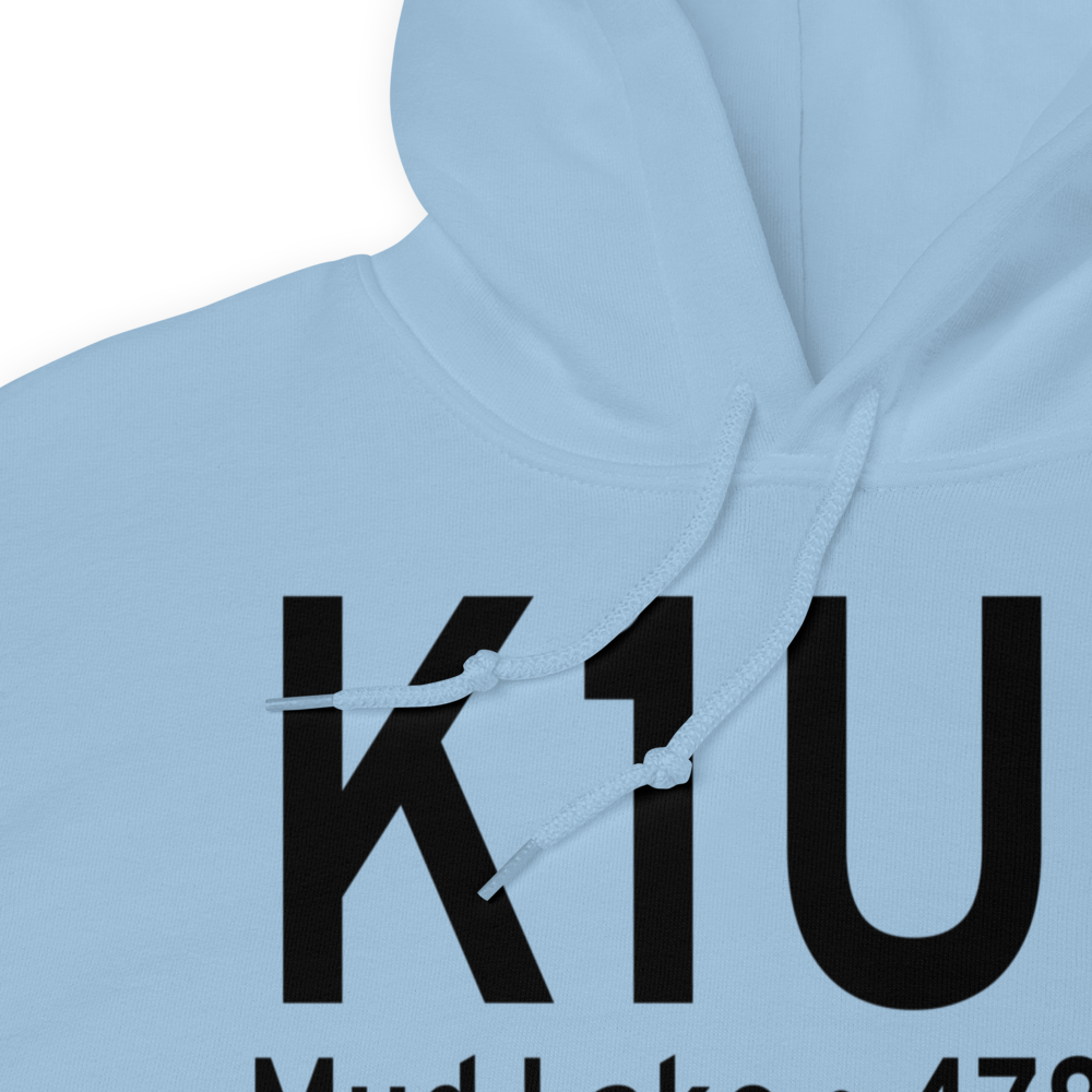 Mud Lake/West Jefferson County/ Airport (K1U2) ICAO Hoodie Sweatshirt 