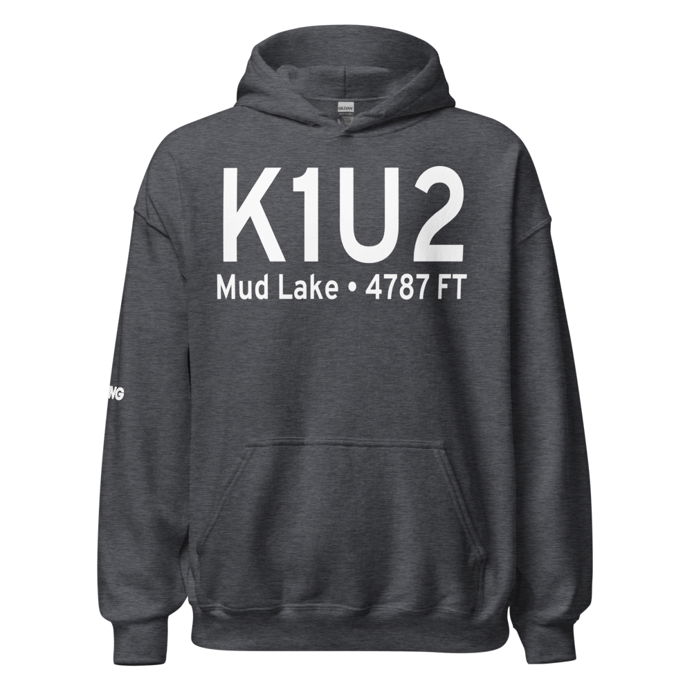 Mud Lake/West Jefferson County/ Airport (K1U2) ICAO Hoodie Sweatshirt 