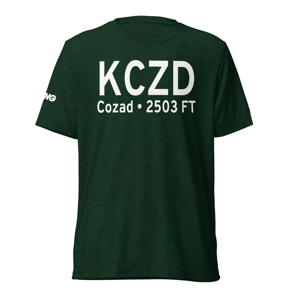 Cozad Municipal Airport (KCZD) ICAO Tri-blend T-Shirt 