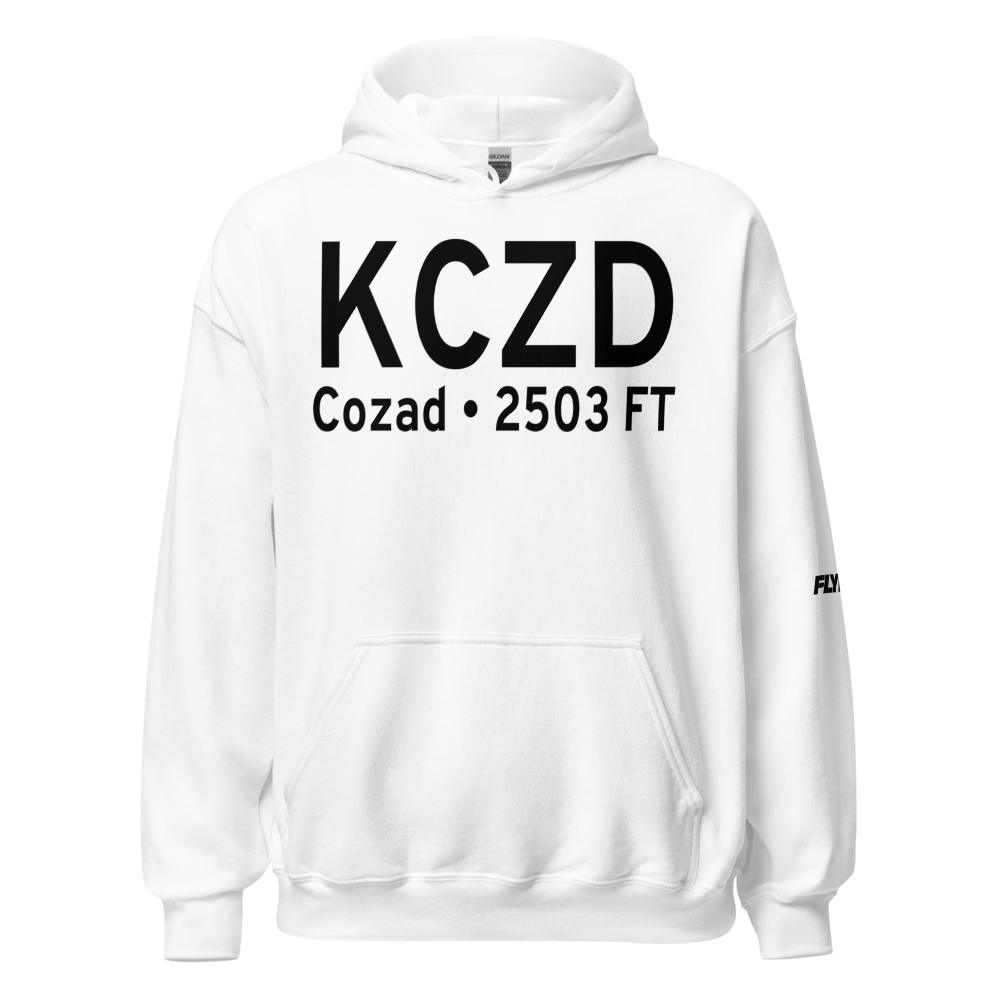 Cozad Municipal Airport (KCZD) ICAO Hoodie Sweatshirt 