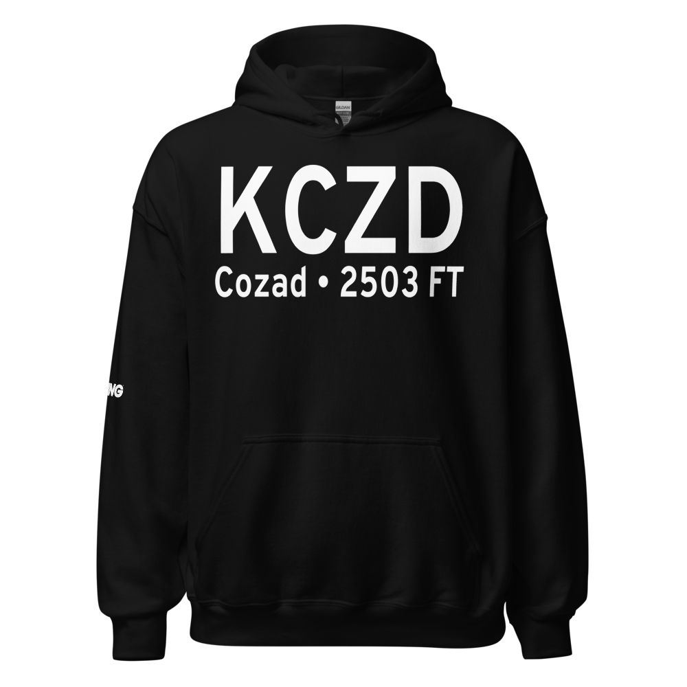 Cozad Municipal Airport (KCZD) ICAO Hoodie Sweatshirt 