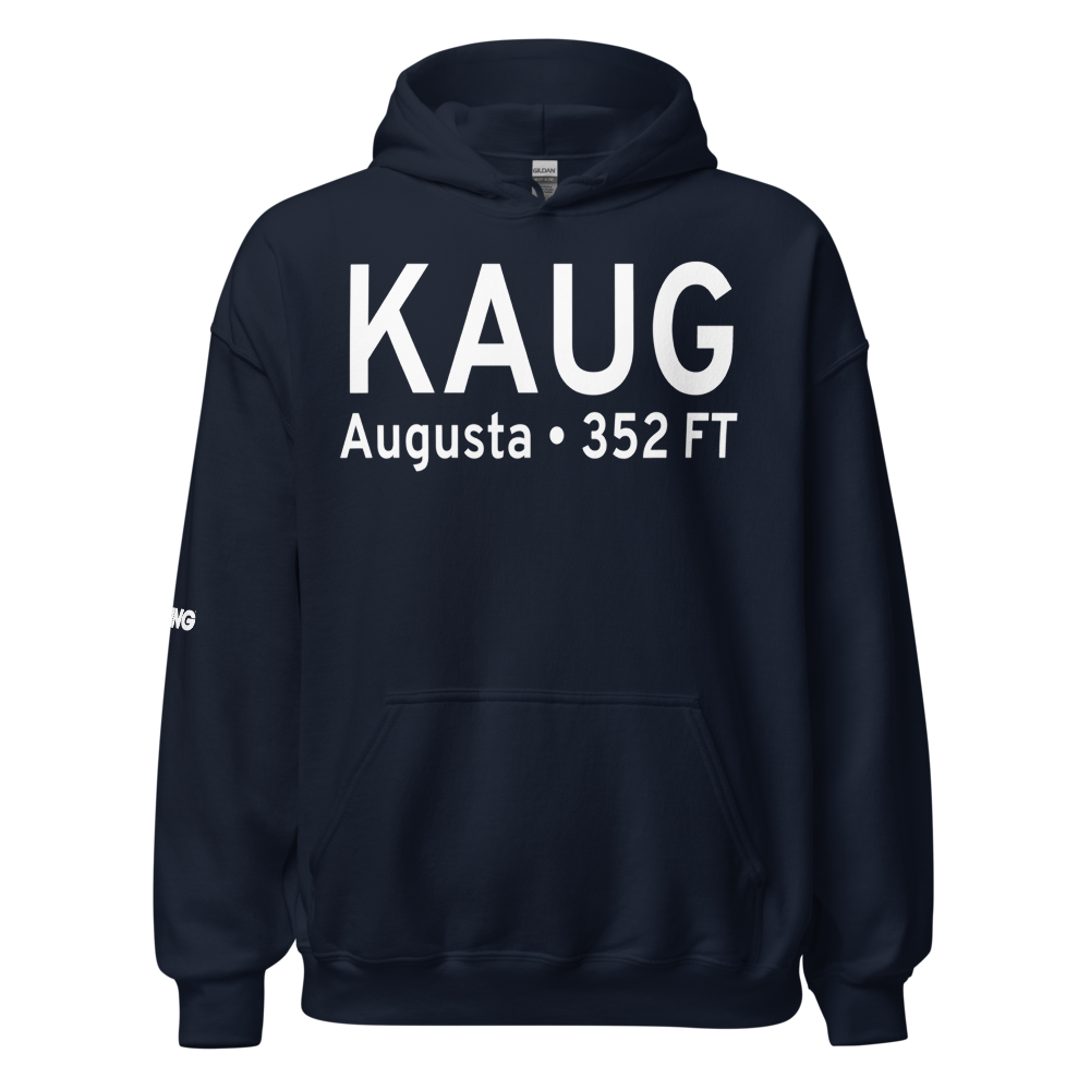 Augusta State Airport (KAUG) ICAO Hoodie Sweatshirt 