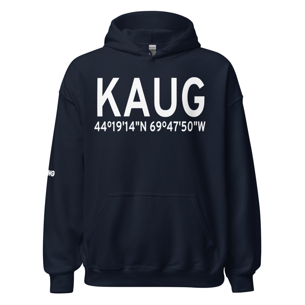Augusta State Airport (KAUG) ICAO Hoodie Sweatshirt 