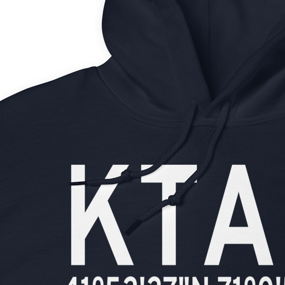 Taunton Municipal King Field (KTAN) ICAO Hoodie Sweatshirt 