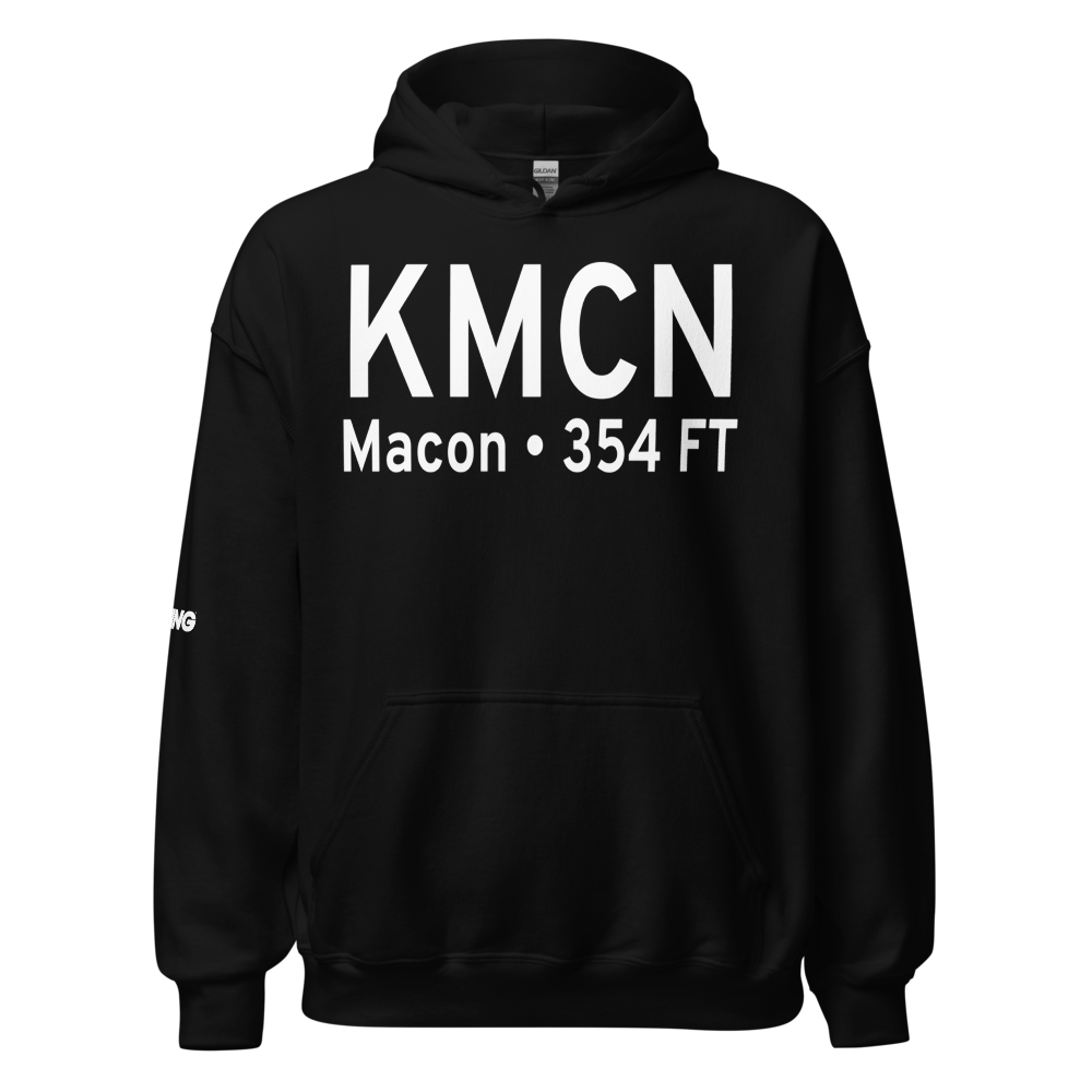 Middle Georgia Regional Airport (KMCN) ICAO Hoodie Sweatshirt 