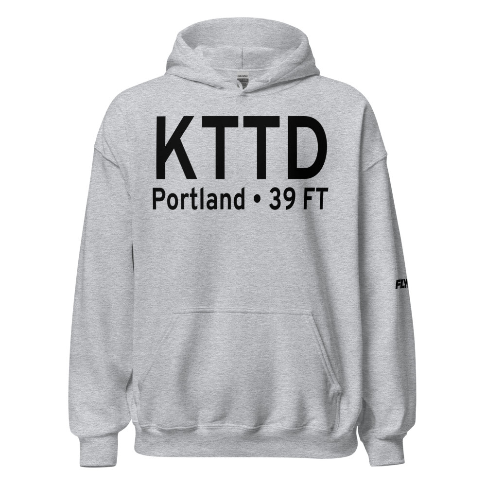 Portland Troutdale Airport (KTTD) ICAO Hoodie Sweatshirt 