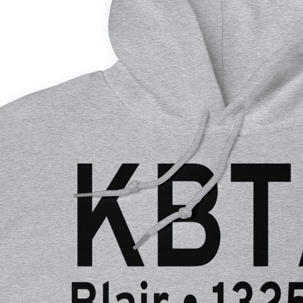Blair Municipal Airport (KBTA) ICAO Hoodie Sweatshirt 
