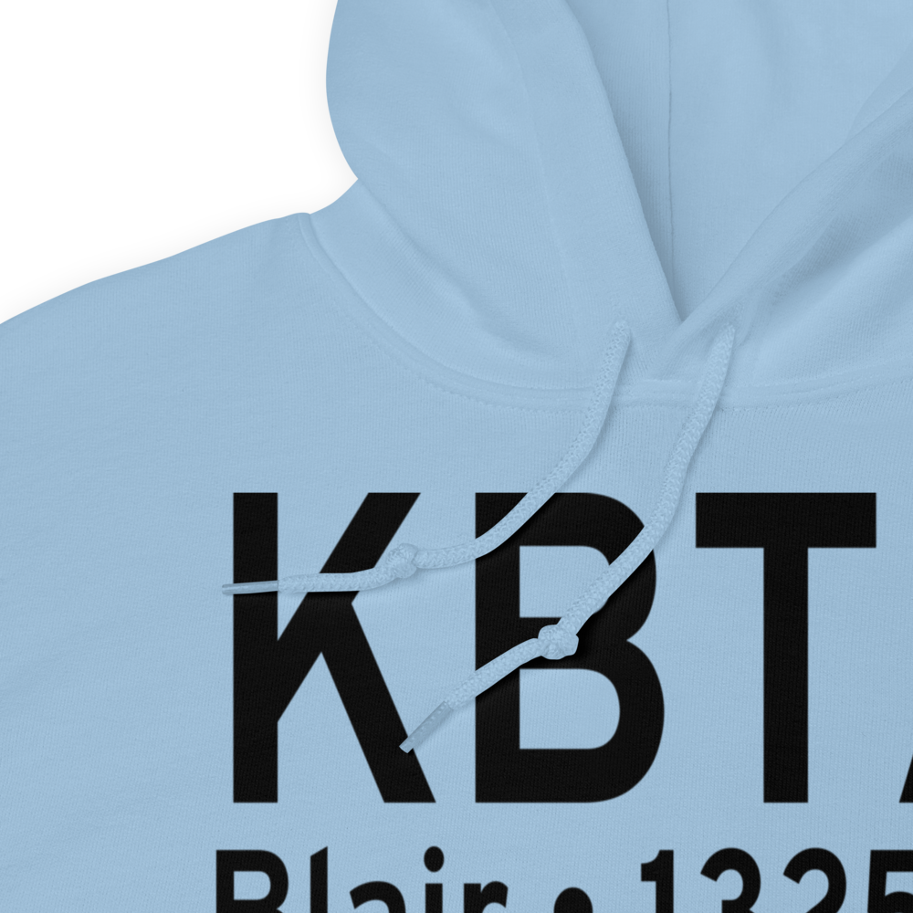 Blair Municipal Airport (KBTA) ICAO Hoodie Sweatshirt 