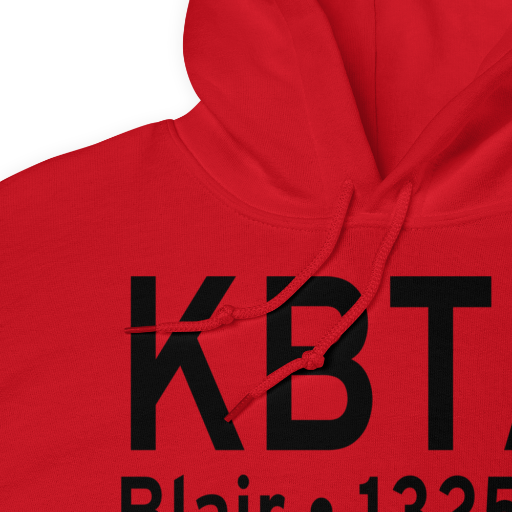 Blair Municipal Airport (KBTA) ICAO Hoodie Sweatshirt 