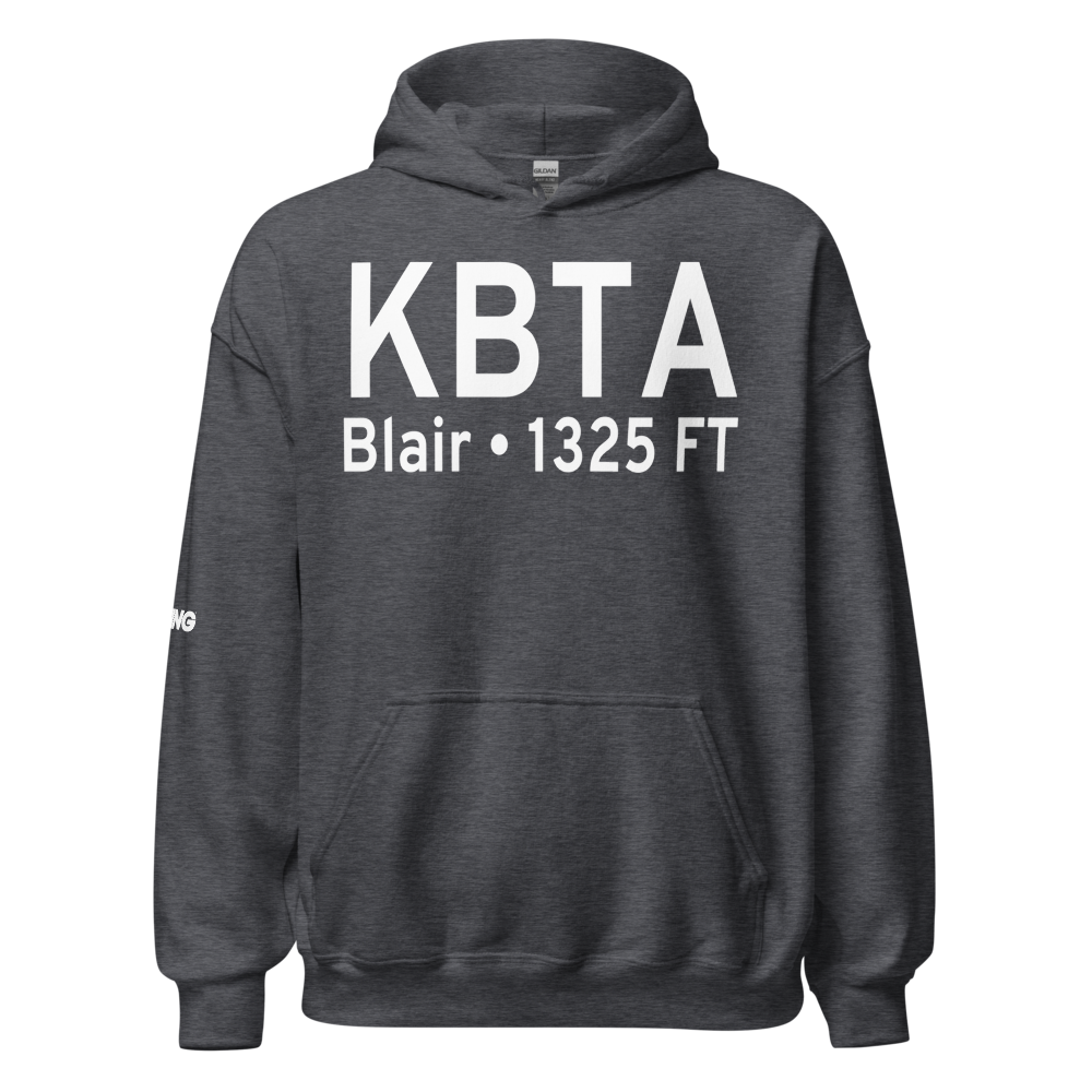 Blair Municipal Airport (KBTA) ICAO Hoodie Sweatshirt 