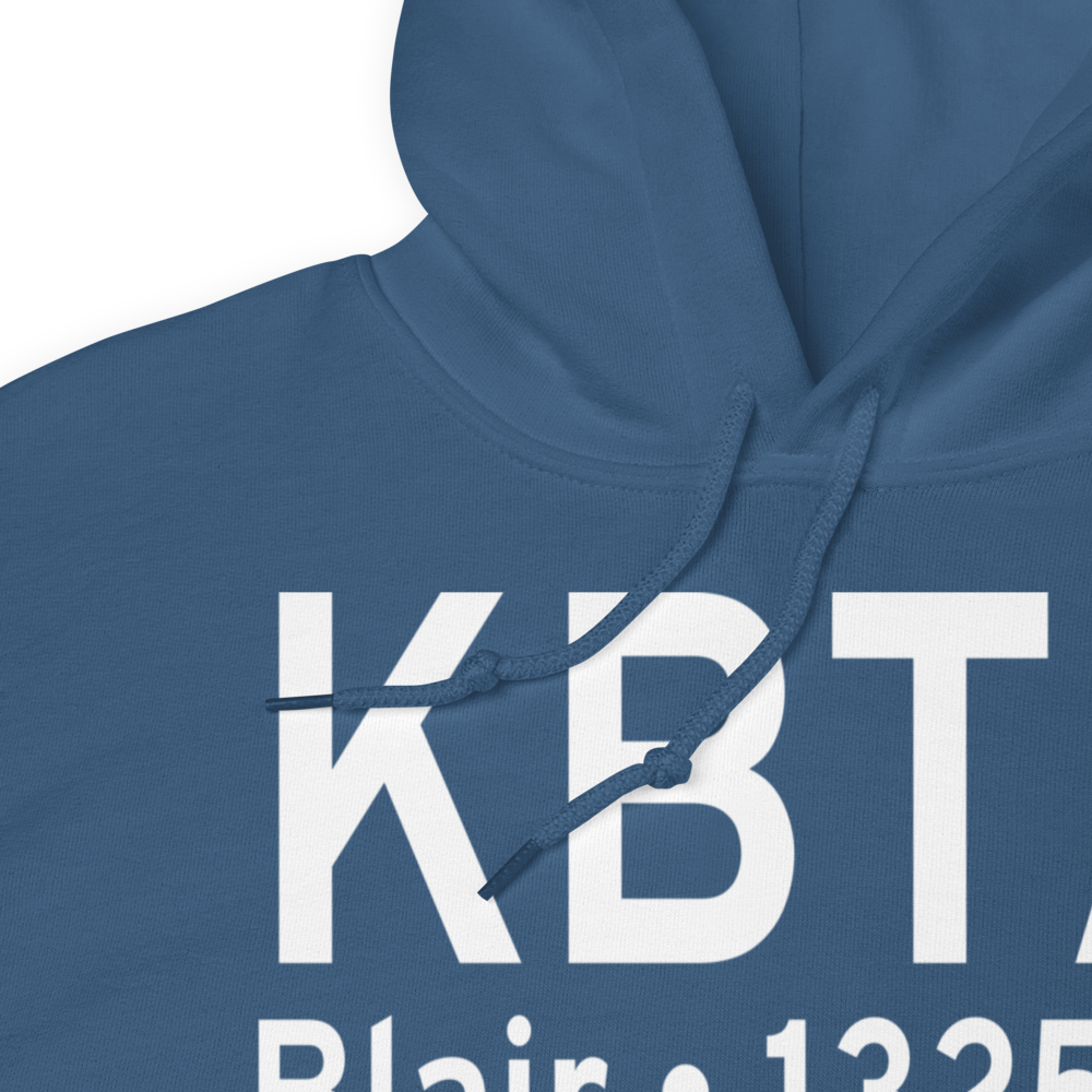 Blair Municipal Airport (KBTA) ICAO Hoodie Sweatshirt 