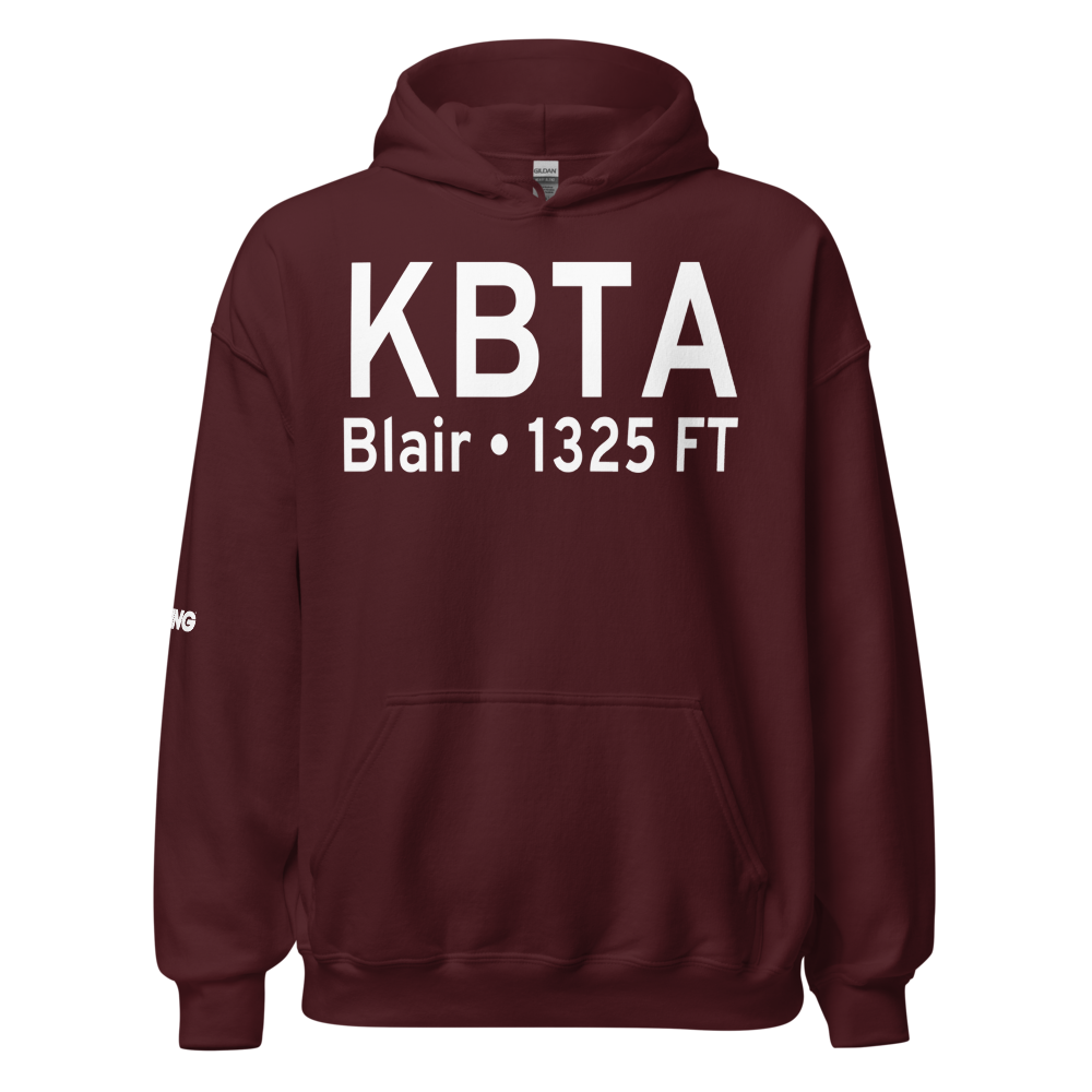 Blair Municipal Airport (KBTA) ICAO Hoodie Sweatshirt 