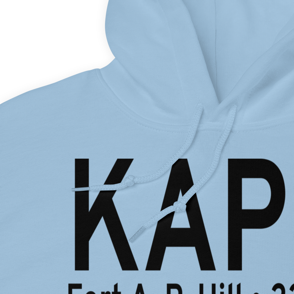 A P Hill AAF (Fort A P Hill) Airport (KAPH) ICAO Hoodie Sweatshirt 