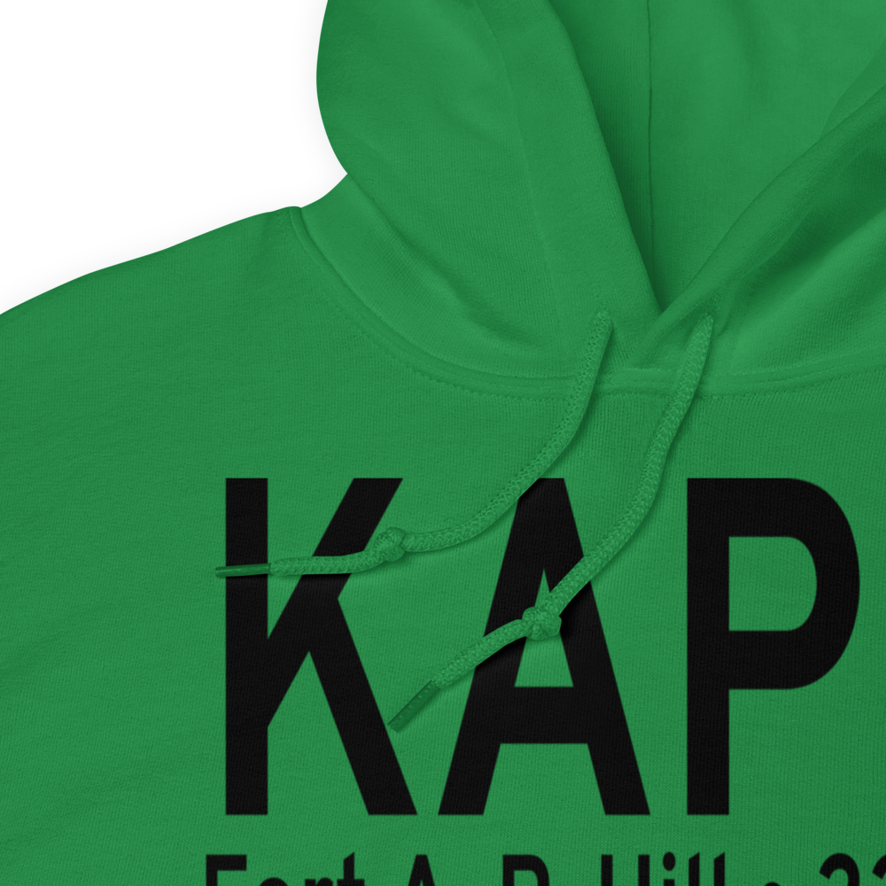 A P Hill AAF (Fort A P Hill) Airport (KAPH) ICAO Hoodie Sweatshirt 