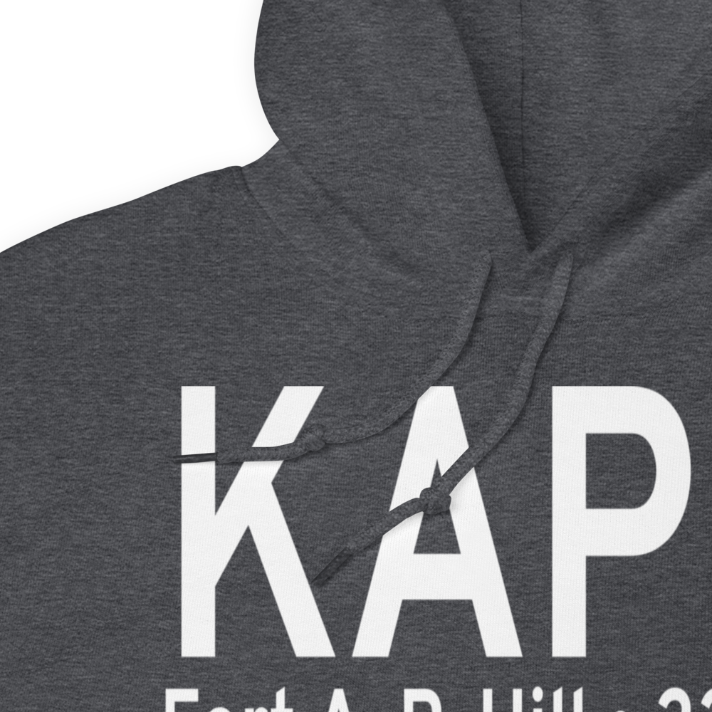 A P Hill AAF (Fort A P Hill) Airport (KAPH) ICAO Hoodie Sweatshirt 