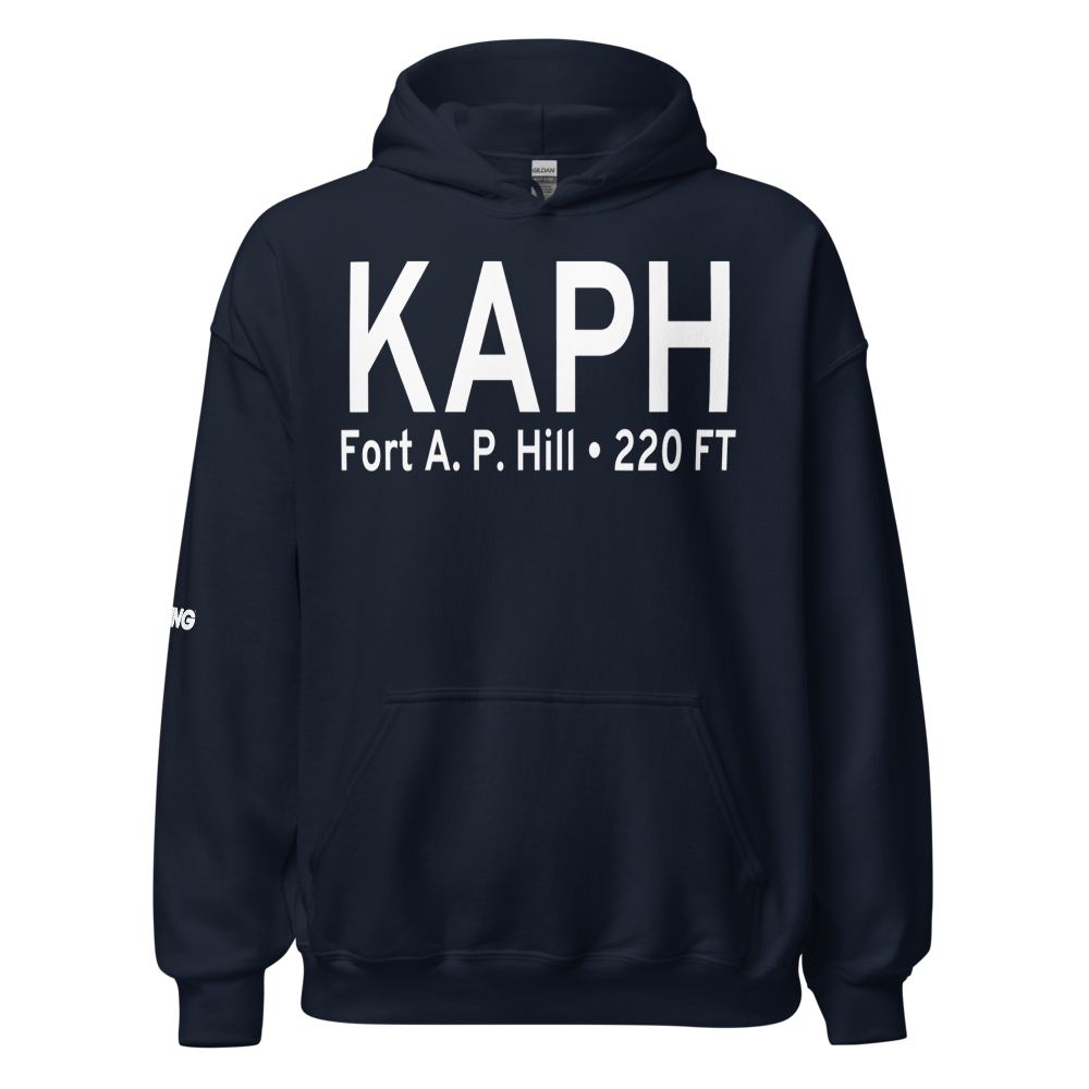 A P Hill AAF (Fort A P Hill) Airport (KAPH) ICAO Hoodie Sweatshirt 