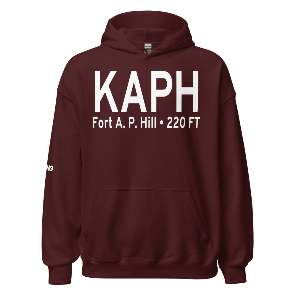 A P Hill AAF (Fort A P Hill) Airport (KAPH) ICAO Hoodie Sweatshirt 