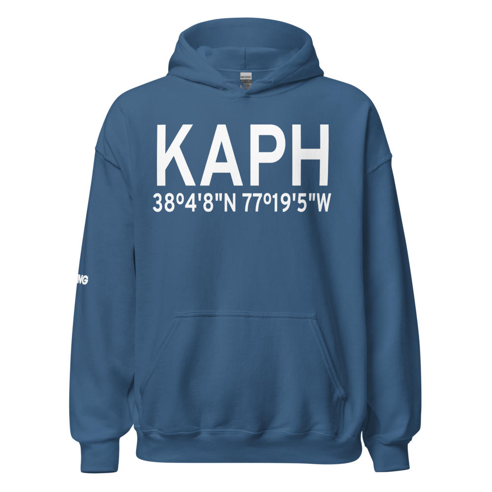 A P Hill AAF (Fort A P Hill) Airport (KAPH) ICAO Hoodie Sweatshirt 