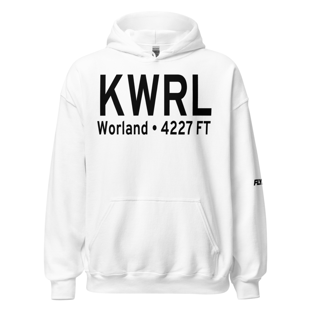 Worland Municipal Airport (KWRL) ICAO Hoodie Sweatshirt 