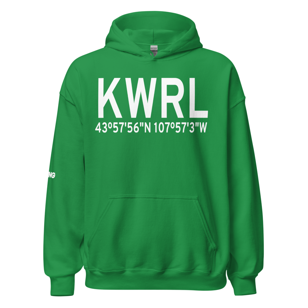 Worland Municipal Airport (KWRL) ICAO Hoodie Sweatshirt 
