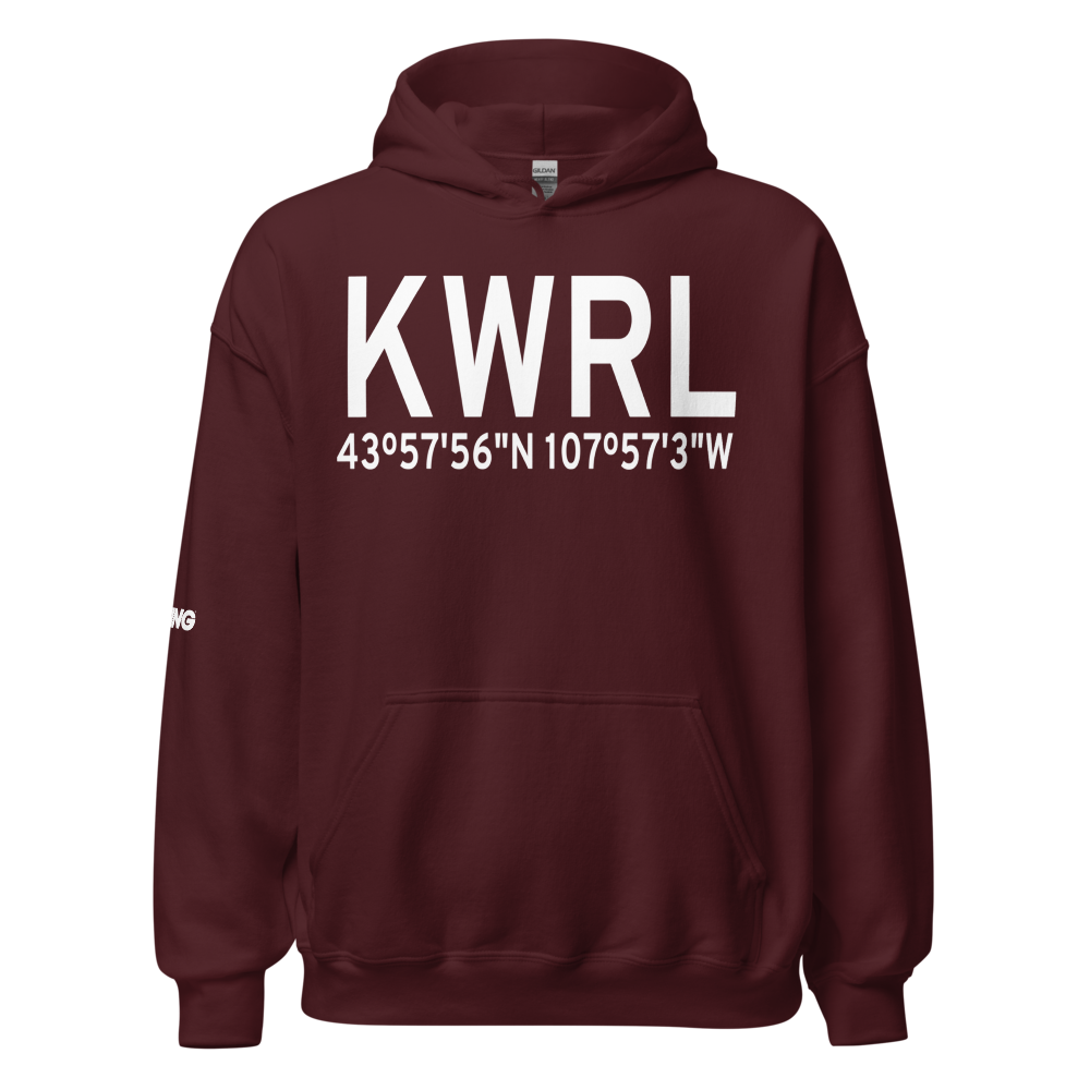 Worland Municipal Airport (KWRL) ICAO Hoodie Sweatshirt 