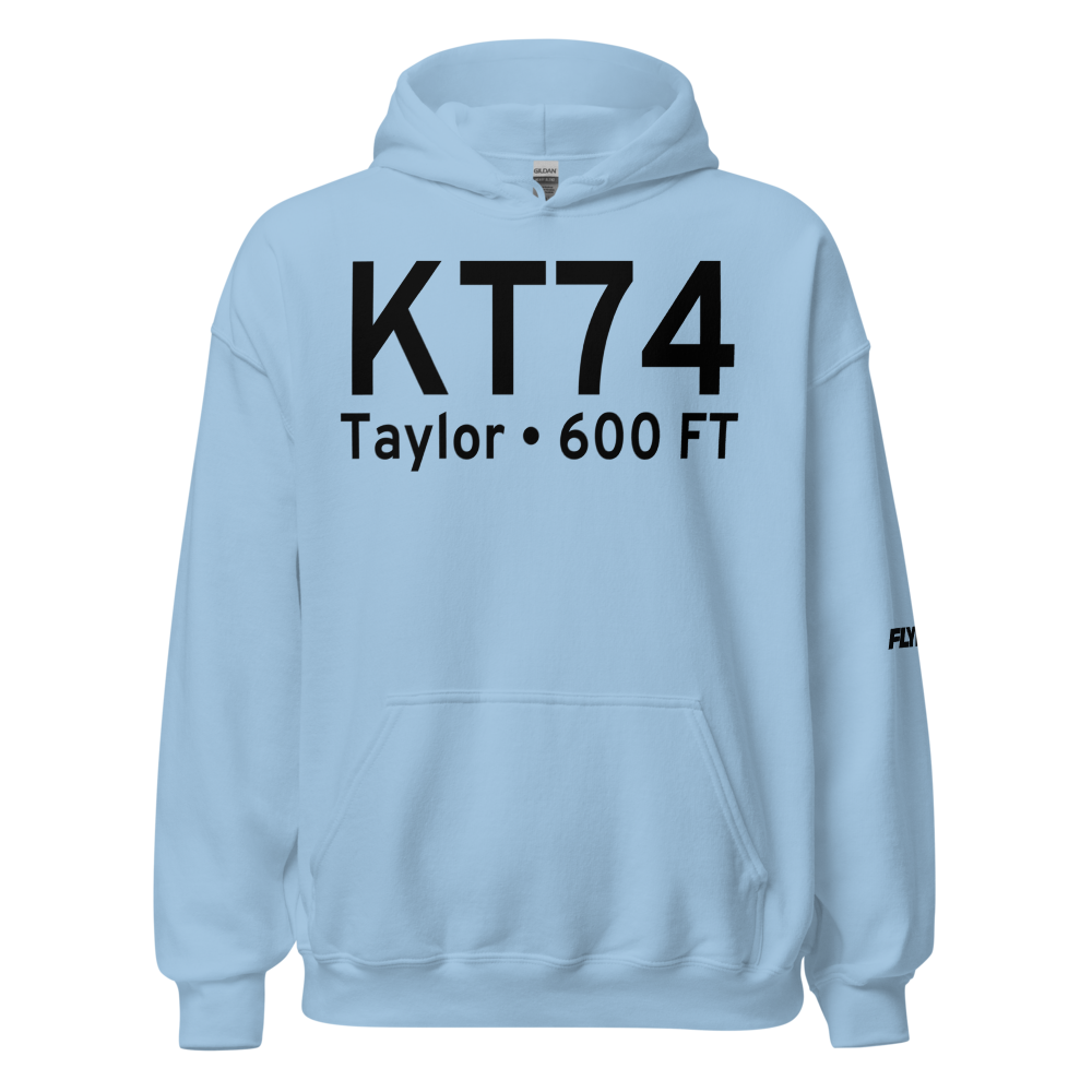 Taylor Municipal Airport (KT74) ICAO Hoodie Sweatshirt 
