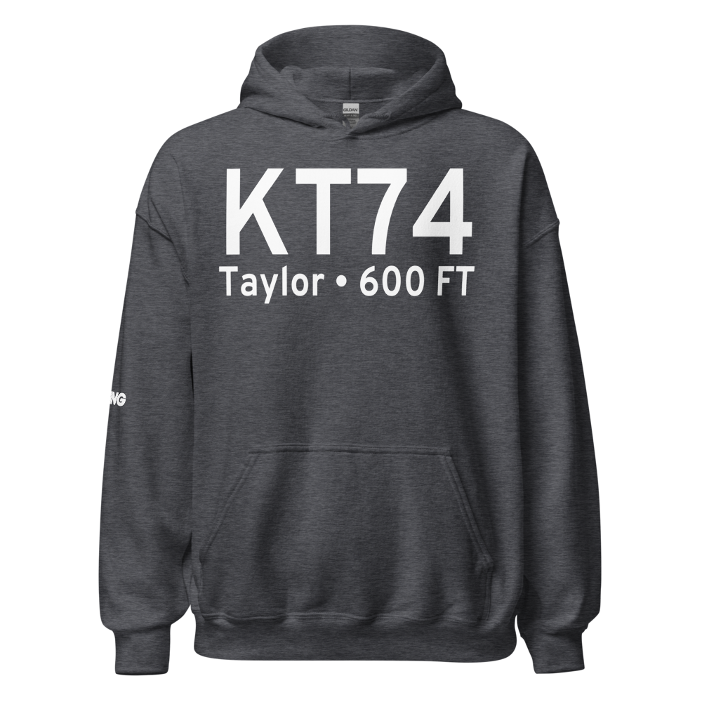 Taylor Municipal Airport (KT74) ICAO Hoodie Sweatshirt 