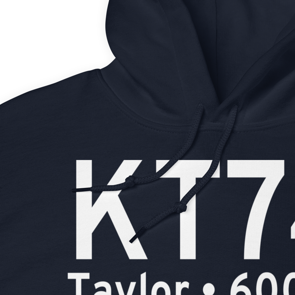 Taylor Municipal Airport (KT74) ICAO Hoodie Sweatshirt 